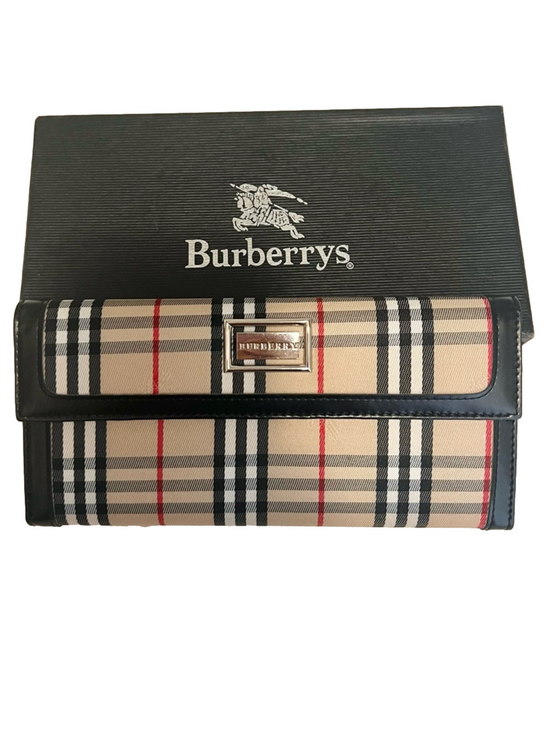 Burberry Handbags - Burberry Vintage Haymarket Check Wallet with Burberrys Box